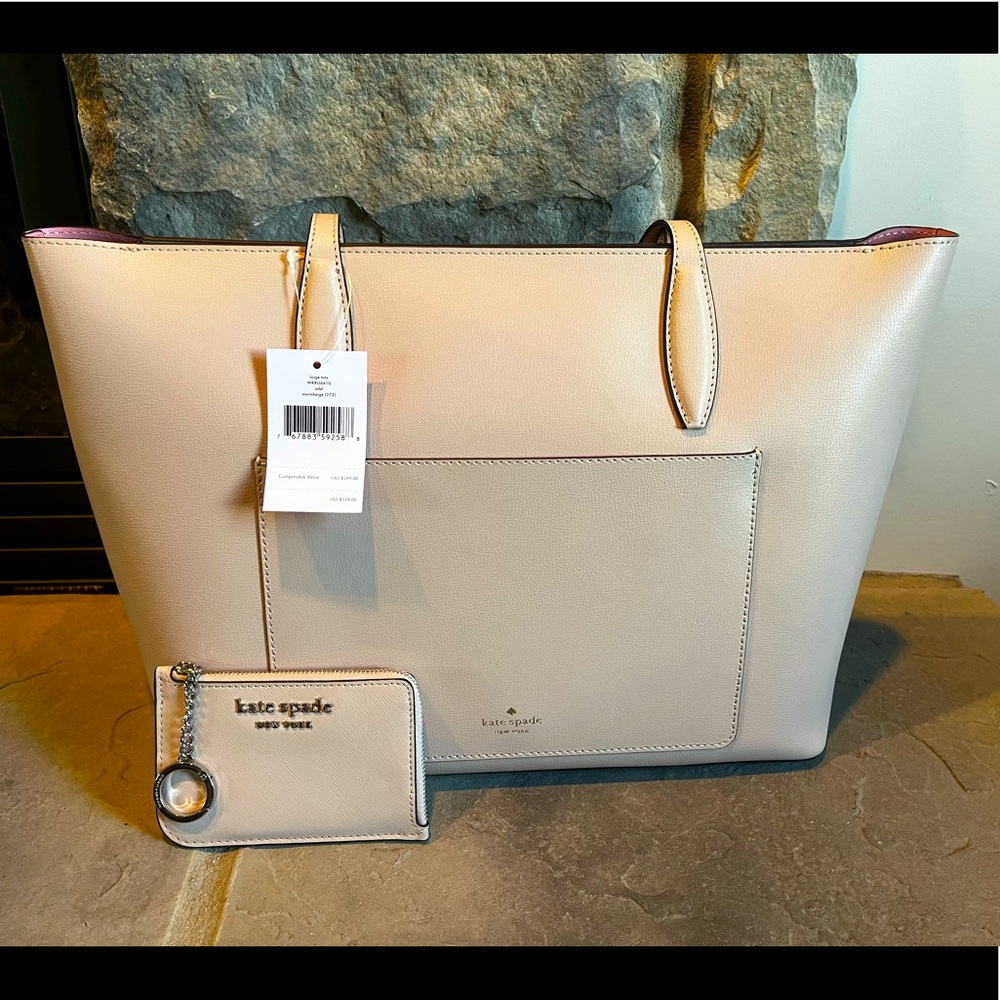 NWT Kate Spade Large Tote and card holder